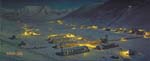 17 Longyearbyen med Hiorthfjellet i mørketiden